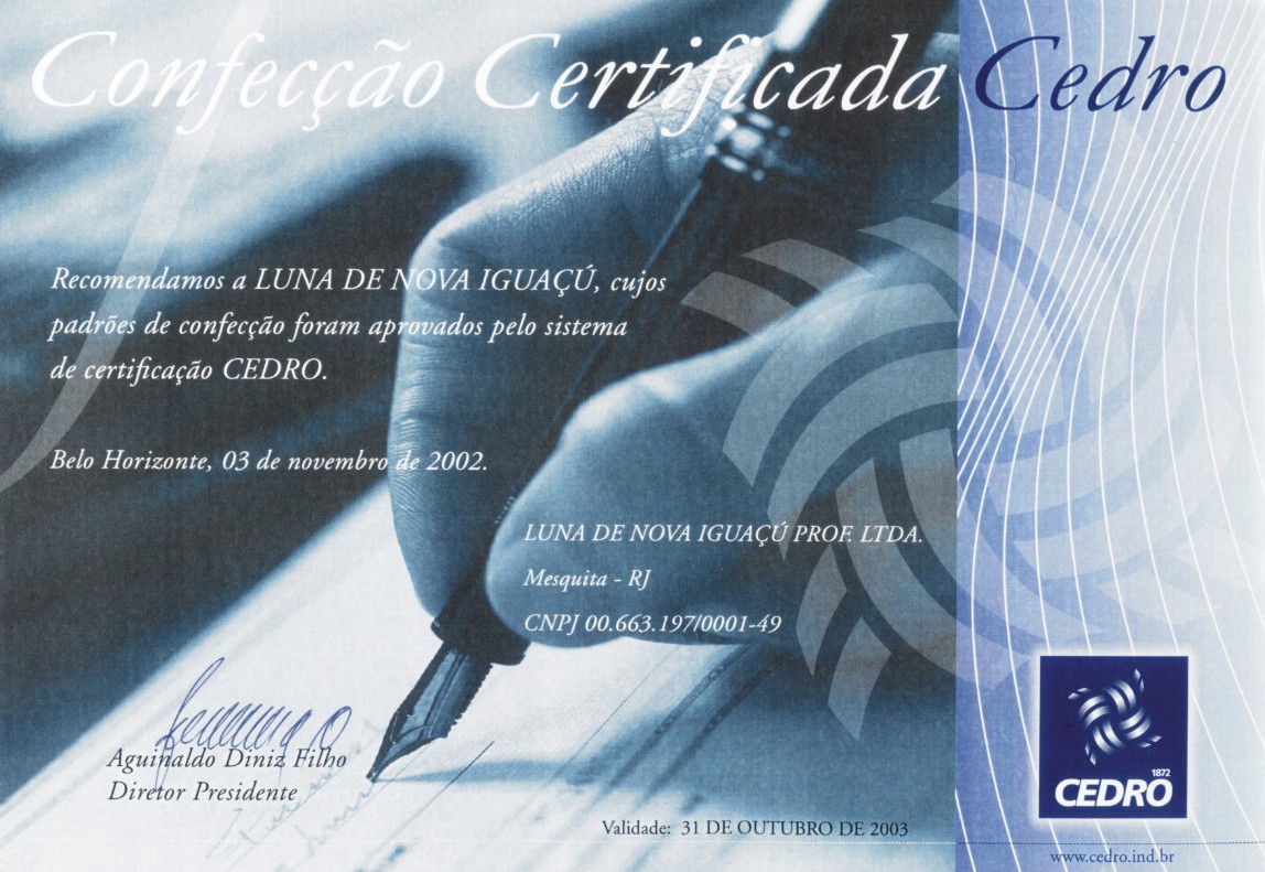 Certificação Cedro